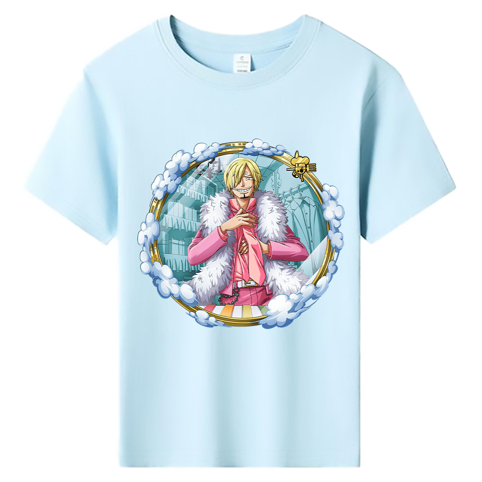 （画像用） ワンピース サンジ ONE PIECE Sanji 綿100％キッズTシャツ（フロントプリント）